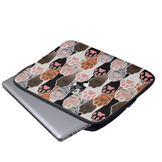 Viele Cat Paws Muster Laptopschutzhülle (Vorne Knopf)