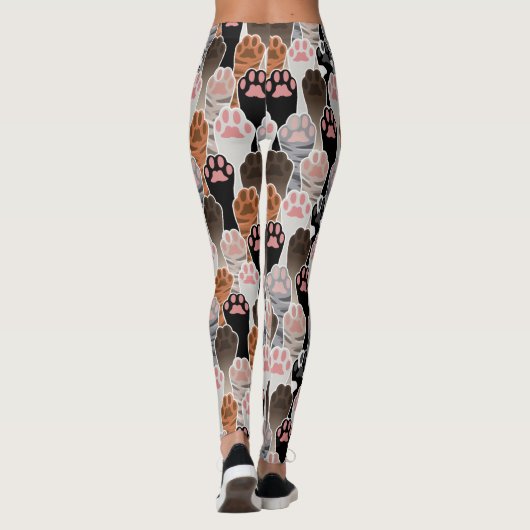 Viele Cat Paws Muster Leggings (Rückseite)
