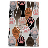 Viele Cat Paws Muster Mittlere Geschenktüte (Rückseite)