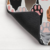 Viele Cat Paws Muster Mousepad (Ecke)