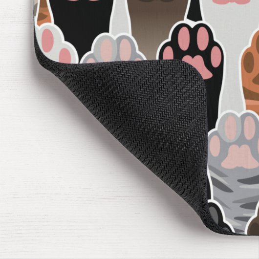 Viele Cat Paws Muster Mousepad (Ecke)