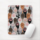 Viele Cat Paws Muster Mousepad (Mit Mouse)