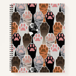 Viele Cat Paws Muster Notizblock