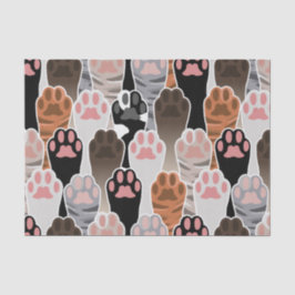 Viele Cat Paws Muster Seidenpapier