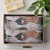 Viele Cat Paws Muster Seidenpapier (Geschenk)