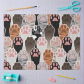 Viele Cat Paws Muster Seidenpapier (Basteln)