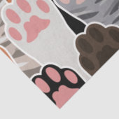 Viele Cat Paws Muster Seidenpapier (Ausschnitt)