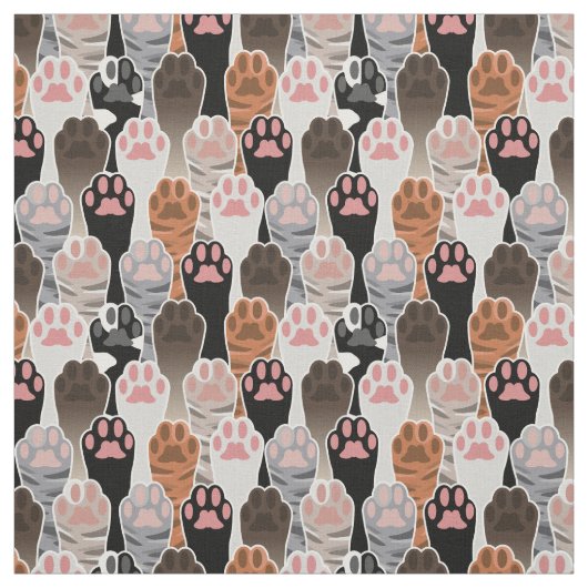 Viele Cat Paws Muster Stoff (Muster)