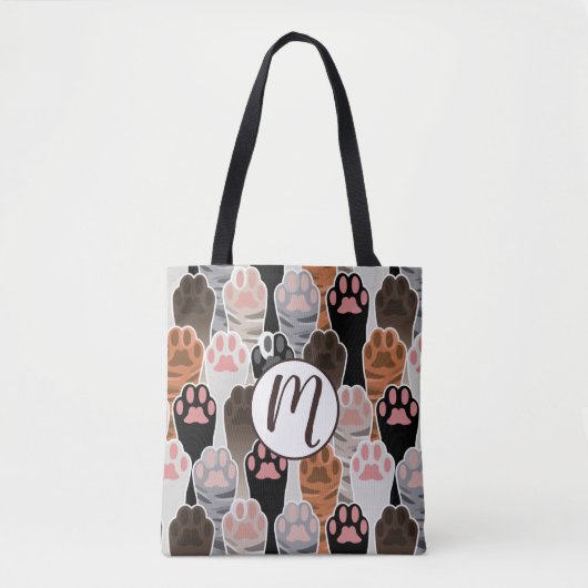 Viele Cat Paws Muster Tasche (Vorderseite)