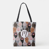 Viele Cat Paws Muster Tasche (Rückseite)