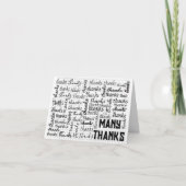 Viele DANKE Word Cloud über Gingham (Vorderseite)