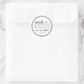 Viele Dankeschön-Labels (schwarz / grau) Runder Aufkleber (Tasche)