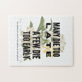 Viele die zu spät und ein paar zu früh. NIETZSCHE Puzzle (Horizontal)