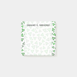 Viele Dreiecke färbten verschiedene Farbschattier Post-it Klebezettel