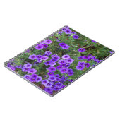 Viele dunkle lila phioische Blume Notizblock (Linke Seite)