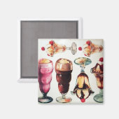 viele Eisbecher Magnet (Vorderseite/Rückseite)