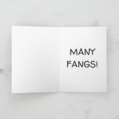 VIELE FANGS! Monster Danke Karte (Innenseite)