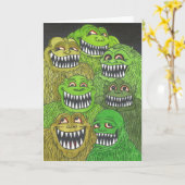 VIELE FANGS! Monster Danke Karte (Gelbe Blume)