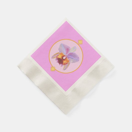 Viele Farben, ein Orchideenpapier Serviette (Ecke)