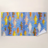 Viele farbenfrohe Fische im Meerstrandtuch Strandtuch (Vorderseite)