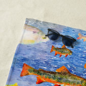 Viele farbenfrohe Fische im Meerstrandtuch Strandtuch (Beispiel)