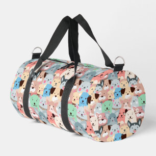 Viele farbenfrohe Hunde All-Over-Print Duffel-Tasc Duffle Bag