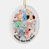 Viele farbenfrohe Hunde Design Keramik Ornament (Rechts)