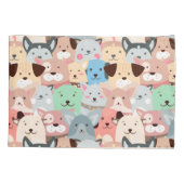 Viele farbenfrohe Hunde Design Kissen Fall Kissenbezug (Rückseite)