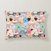Viele farbenfrohe Hunde gestalten Kinder Akzent Ki Dekokissen (Vorderseite)