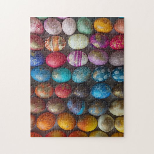 Viele farbenfrohe Ostereier Puzzle (Vertikal)