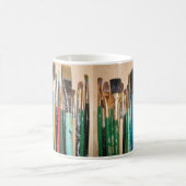 Viele farbenfrohe Pinsel Kaffeetasse (Mittel)