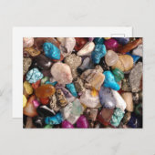 Viele farbenfrohe, uninteressante, polierte Felsen Postkarte (Vorne/Hinten)