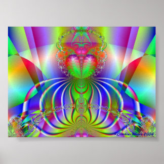 Viele farbige Budda Poster