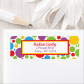 Viele farbige Punkte geben das Adressetikett zurüc (Insitu)