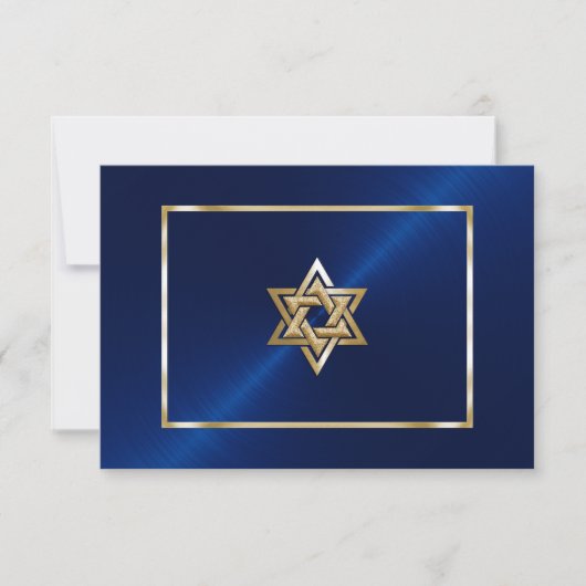 Viele Farboptionen Bar/Bat Mitzvah Reaktion RSVP Karte (Vorderseite)