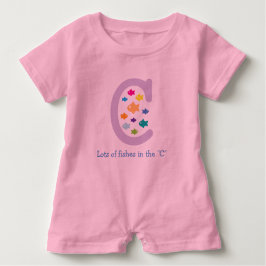 Viele Fische im "C"_mehrfarbigen Goldfisch 2 Baby T-shirt