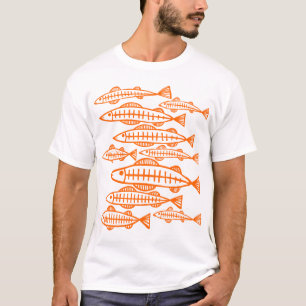 Viele Fische - Orange T-Shirt