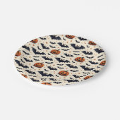 Viele Fledermäuse Pappteller (Schrägansicht)