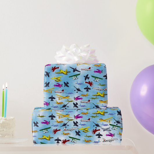 Viele Flugzeuge Jets Fighter Flugzeug Spaß Kinderj Geschenkpapier (Partygeschenke)