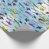 Viele Flugzeuge Jets Fighter Flugzeug Spaß Kinderj Geschenkpapier (Ecke)