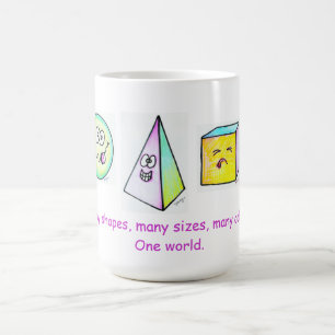 Viele Formen, viele Farben eine Welt Kaffeetasse