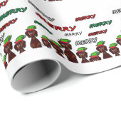 Viele fröhliches geschenkpapier (Rolleneckpunkt)