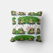 Viele Froschdrucke Kissen (Vorderseite)