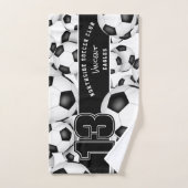 Viele Fußball-Bälle, der Name der Mannschaft Badhandtuch Set (Handtuch)