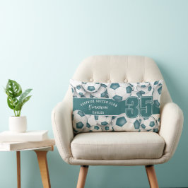 Viele Fußballbälle Mannschaft färbt Sportgeschenke Lendenkissen