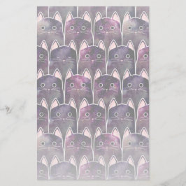 Viele Galaxy Cats Muster Briefpapier
