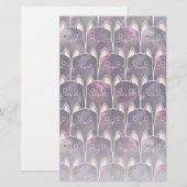 Viele Galaxy Cats Muster Briefpapier (Vorne/Hinten)