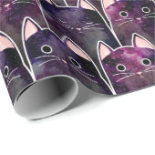 Viele Galaxy Cats Muster Geschenkpapier (Rolleneckpunkt)