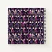 Viele Galaxy Cats Muster Notizblock (Rückseite)