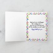 Viele Geburtstagskandale auf dem Kuchen Karte (Innenseite)